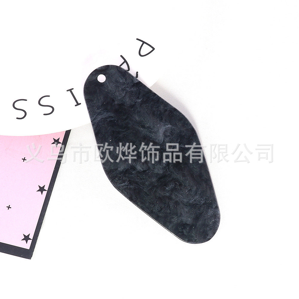 Wholesale 10pcs Blank DIY Acrylic Tag Luggage Pendant Motel Keychains